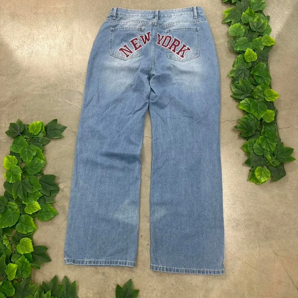 Y2K New York Wide Leg Baggy Jeans